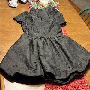 TCEC Black Textured Dress